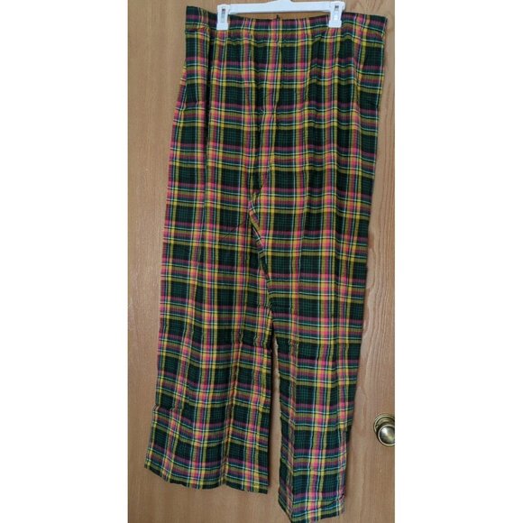 Savage x Fenty Pajama Bottoms Tied Up Tartan Open Back PJ Pants Loungewear Pants - Picture 1 of 7